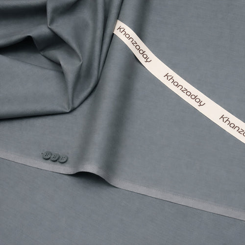 Men’s Unstitched Cotton Suit - Grey - Khanzaday