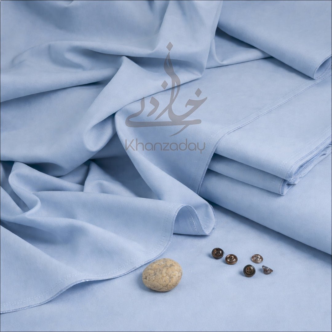 Unstitched Premium Wash & Wear Men’s Suit - Blue - Khanzaday