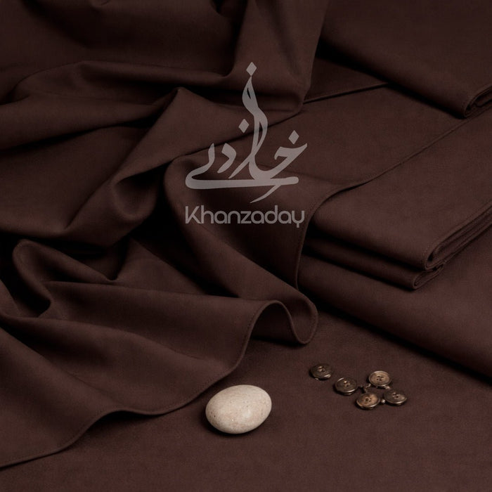 Unstitched Premium Wash & Wear Men’s Suit - Chocolate Brown - Khanzaday