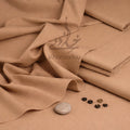 Unstitched Premium Wash & Wear Men’s Suit - Cocoa - Khanzaday