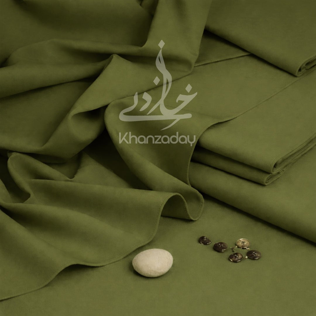 Unstitched Premium Wash & Wear Men’s Suit - Hunter Green - Khanzaday