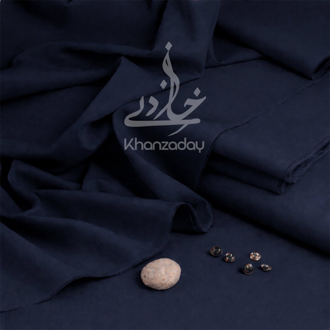 Unstitched Premium Wash & Wear Men’s Suit - Navy - Khanzaday