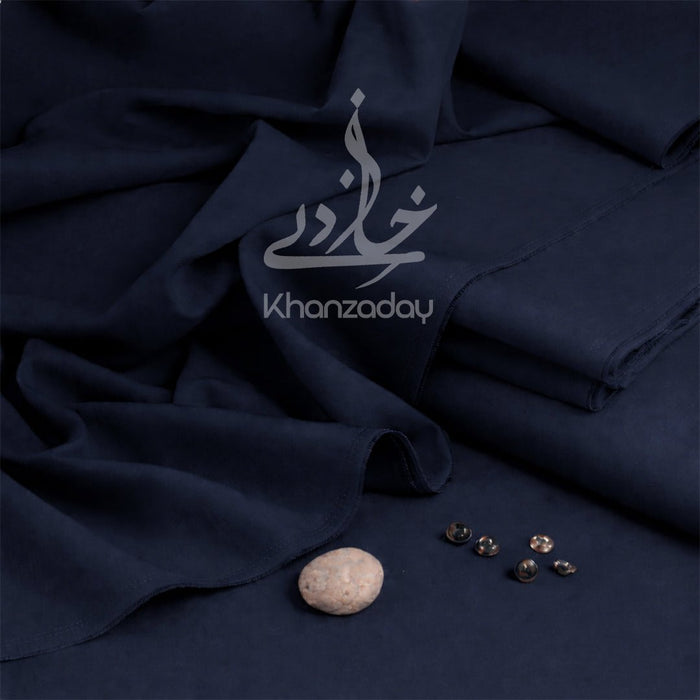 Unstitched Premium Wash & Wear Men’s Suit - Navy - Khanzaday