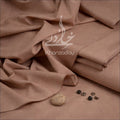Unstitched Premium Wash & Wear Men’s Suit - Peach Brown - Khanzaday